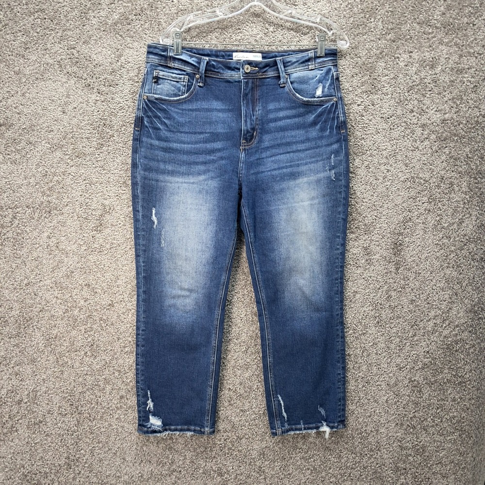 KanCan Maurices Womens Distressed Straight Leg Jeans Blue Size 30 226810